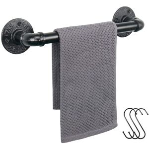 Jeasor Industrial Pipe Towel Bar, DIY Bathroom Shelf Rack Hanging Towel, Steampunk Wall Mount Bath Rustic Towel Rack Holder Rail with 3 Hooks (12 inch) Jeasor Industrial Pipe Towel Bar, DIY Bathroom Shelf Rack Hanging Towel, Steampunk Wall Mount Bath Rustic Towel Rack Holder Rail with 3 Hooks (12 inch)