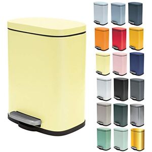 Spirella Akira Collection Pedal Bin 21.4 x 17.6 x 30 cm (5 Litres), Steel, Yellow, 21.4 x 17.6 x 30 cm Spirella Akira Collection Pedal Bin 21.4 x 17.6 x 30 cm (5 Litres), Steel, Yellow, 21.4 x 17.6 x 30 cm