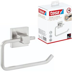 tesa UK tesa EXXCLUSIV Toilet Roll Holder without Lid Wall-Mounted Toilet Paper Holder with Power.Kit Technology in Stainless-Steel Design waterproof, incl. Adhesive Solution 99mm x 160mm x 45mm tesa UK tesa EXXCLUSIV Toilet Roll Holder without Lid Wall-Mounted Toilet Paper Holder with Power.Kit Technology in Stainless-Steel Design waterproof, incl. Adhesive Solution 99mm x 160mm x 45mm