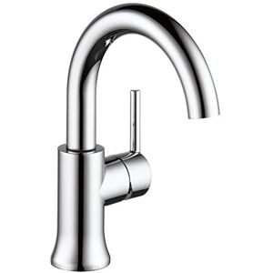 DELTA Faucet Trinsic Single Hole Bathroom Faucet, Single Handle Bathroom Faucet Chrome, Bathroom Sink Faucet, Diamond Seal Technology, Drain Assembly, Chrome 559HA-DST DELTA Faucet Trinsic Single Hole Bathroom Faucet, Single Handle Bathroom Faucet Chrome, Bathroom Sink Faucet, Diamond Seal Technology, Drain Assembly, Chrome 559HA-DST