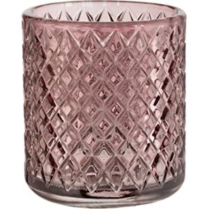 WENKO Atessa dusky pink toothbrush mug, small glass toothbrush cup with textured surface in the shape of small diamonds, mouth rinsing mug for bathroom and guest WC, Ø 7.5 x 10 cm WENKO Atessa dusky pink toothbrush mug, small glass toothbrush cup with textured surface in the shape of small diamonds, mouth rinsing mug for bathroom and guest WC, Ø 7.5 x 10 cm