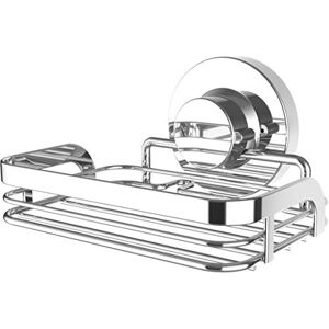 Cornat Holder 3 in 1-Sturdy Grid Basket-3 Different mounting Options with Suction Cup, Adhesive pad and Drilling Plated Shower Shelf with soap Dish / T340276, Chrome (Glossy) Cornat Holder 3 in 1-Sturdy Grid Basket-3 Different mounting Options with Suction Cup, Adhesive pad and Drilling Plated Shower Shelf with soap Dish / T340276, Chrome (Glossy)