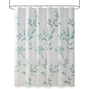 Madison Park Cecily Shower Curtain, Luxurious Botanical Leaf Print, Modern Serene Bathroom Décor, Machine Washable Bath Privacy Screen, 72x72, Seafoam Madison Park Cecily Shower Curtain, Luxurious Botanical Leaf Print, Modern Serene Bathroom Décor, Machine Washable Bath Privacy Screen, 72x72, Seafoam
