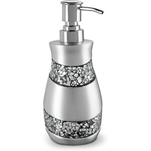 Creative Labs Silver Mosaic Liquid Soap Dispenser for Bathroom Decorative Lotion Dispenser Bling Countertop Soap Dispenser for Liquid Soap and Lotion with Durable Metal Pump (Silver-Gray) Creative Labs Silver Mosaic Liquid Soap Dispenser for Bathroom Decorative Lotion Dispenser Bling Countertop Soap Dispenser for Liquid Soap and Lotion with Durable Metal Pump (Silver-Gray)