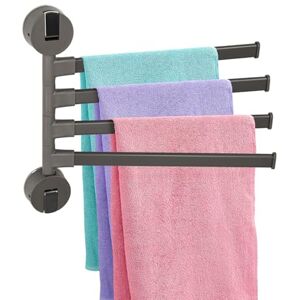 Ribelli Towel Rail No Drilling Suction Cup Design Towel Rail Four Arms, Guest Towel Holder Wall Made of Aluminium, Bath Towel Holder for Bathroom Kitchen, Anthracite Ribelli Towel Rail No Drilling Suction Cup Design Towel Rail Four Arms, Guest Towel Holder Wall Made of Aluminium, Bath Towel Holder for Bathroom Kitchen, Anthracite