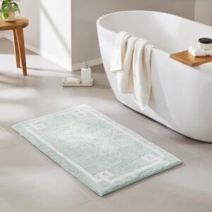 Madison Park Evan 100% Cotton Bathroom Rug Non Slip Backing-Luxrurious Tufted Plush Bath Mat Absorbent, Quick Dry, Spa Design Shower Room Décor, 20x30, Seafoam Madison Park Evan 100% Cotton Bathroom Rug Non Slip Backing-Luxrurious Tufted Plush Bath Mat Absorbent, Quick Dry, Spa Design Shower Room Décor, 20x30, Seafoam