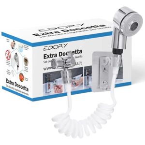 EDORY Basin Handheld Shower Kit ABS Faucet Shower Head with External Hose Sprayer Rinse Kit Best for Bathroom, Washbasin, Sink Perfect For Cleaning & Washing Hair, Hands, Face, Pets Metal EDORY Basin Handheld Shower Kit ABS Faucet Shower Head with External Hose Sprayer Rinse Kit Best for Bathroom, Washbasin, Sink Perfect For Cleaning & Washing Hair, Hands, Face, Pets Metal