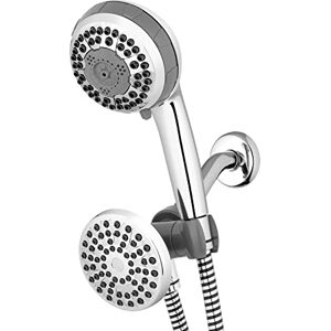 Waterpik Power Spray Dual 2-in-1 Shower System with Rain Shower Head and 8-Mode Hand Held Shower Head, Plastic, Chrome VIC-133E-NSP-853E Waterpik Power Spray Dual 2-in-1 Shower System with Rain Shower Head and 8-Mode Hand Held Shower Head, Plastic, Chrome VIC-133E-NSP-853E