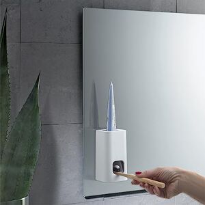 Gedy Seventy Matte White Toothpaste Dispenser Gedy Seventy Matte White Toothpaste Dispenser