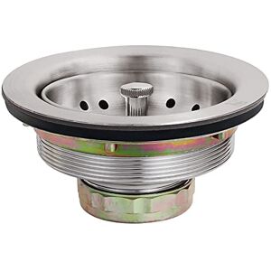 EADOT 3-1/2 Inch Brushed Nickel Kitchen Sink Drain Assembly with Strainer Basket Stopper, Stainless Steel Kitchen Sink Drain Strainer and Stopper, Kitchen Sink Basket Strainer, Sink Strainer Drain EADOT 3-1/2 Inch Brushed Nickel Kitchen Sink Drain Assembly with Strainer Basket Stopper, Stainless Steel Kitchen Sink Drain Strainer and Stopper, Kitchen Sink Basket Strainer, Sink Strainer Drain