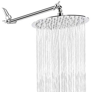 NearMoon HIGH Pressure Rain Showerhead,Ultra Thin Design-Best Pressure Boosting, Awesome Shower Experience Even at Low Water Flow, High Flow Stainless Steel Rainfall Shower Head (8 inch Round with Arm) NearMoon HIGH Pressure Rain Showerhead,Ultra Thin Design-Best Pressure Boosting, Awesome Shower Experience Even at Low Water Flow, High Flow Stainless Steel Rainfall Shower Head (8 inch Round with Arm)
