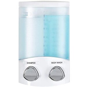 Better Living Products 76254-1 Euro Series 2-Chamber Soap and Shower Dispenser, White, silicone Better Living Products 76254-1 Euro Series 2-Chamber Soap and Shower Dispenser, White, silicone