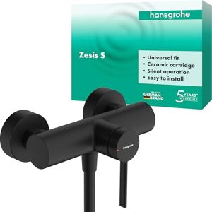 Hansgrohe Zesis S Shower Mixer Exposed for 1 Function, Shower Mixer tap, Single Lever Shower Mixer, matt Black, 74621670 Hansgrohe Zesis S Shower Mixer Exposed for 1 Function, Shower Mixer tap, Single Lever Shower Mixer, matt Black, 74621670