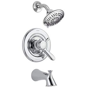 DELTA Lahara 17 Series Dual-Function Tub and Shower Trim Kit with 5-Spray Touch Clean Shower Head, Chrome T17438 (Valve Not Included) DELTA Lahara 17 Series Dual-Function Tub and Shower Trim Kit with 5-Spray Touch Clean Shower Head, Chrome T17438 (Valve Not Included)