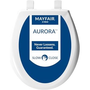 Mayfair 887SLOW 000 Affinity Slow Close Removable Plastic Toilet Seat That Will Never Loosen, Providing The Perfect Fit Long Lasting Solid, White, 1 Pack-Round Mayfair 887SLOW 000 Affinity Slow Close Removable Plastic Toilet Seat That Will Never Loosen, Providing The Perfect Fit Long Lasting Solid, White, 1 Pack-Round