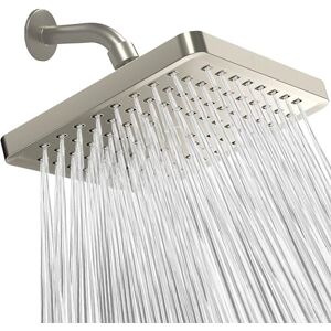 SparkPod Fixed Shower Head High Pressure Rain Luxury Modern Look Easy No-Tool Installation Perfect Adjustable Replacement for Your Bathroom Shower Heads (20 cm Square, Elegant Brushed Nickel) SparkPod Fixed Shower Head High Pressure Rain Luxury Modern Look Easy No-Tool Installation Perfect Adjustable Replacement for Your Bathroom Shower Heads (20 cm Square, Elegant Brushed Nickel)