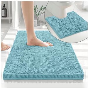 GC GAVENO CAVAILIA 100% Microfiber Toilet Rug Set, Loop Bath Mat Non Slip, Pedestal Mats For Bathroom, Aqua, Regular, (678540) GC GAVENO CAVAILIA 100% Microfiber Toilet Rug Set, Loop Bath Mat Non Slip, Pedestal Mats For Bathroom, Aqua, Regular, (678540)
