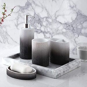 Sweet Home Collection Bathroom Accessories Collection Unique Decorative Beautiful Designs Bath Décor, 4 Piece Set, Urbana(Pack of 1) Sweet Home Collection Bathroom Accessories Collection Unique Decorative Beautiful Designs Bath Décor, 4 Piece Set, Urbana(Pack of 1)