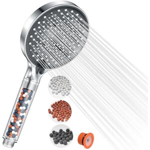 YEAUPE PRO Shower Head Filter High Pressure 6 Modes Φ130mm Large Showerheads,Hard Water Filter, Water Softener Remove Chlorine, Heavy Metals, Impurities,Powerful Flow,Universal Electric Bath Shower YEAUPE PRO Shower Head Filter High Pressure 6 Modes Φ130mm Large Showerheads,Hard Water Filter, Water Softener Remove Chlorine, Heavy Metals, Impurities,Powerful Flow,Universal Electric Bath Shower