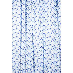 Croydex AE543424 Mosaic PVC Shower Curtain, Blue, 1800 x 1800mm Croydex AE543424 Mosaic PVC Shower Curtain, Blue, 1800 x 1800mm