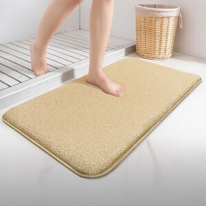VOUNOT ® Non-Slip Bath Mat Ultra Soft Rug Machine Washable, Microfiber Absorbent Floor Mat for Bathroom Shower Bathtub 50x80cm Beige VOUNOT ® Non-Slip Bath Mat Ultra Soft Rug Machine Washable, Microfiber Absorbent Floor Mat for Bathroom Shower Bathtub 50x80cm Beige