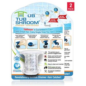 TubShroom Tub Drain Protector Hair Catcher/Strainer/Snare, Silicone, 2 Pack TubShroom Tub Drain Protector Hair Catcher/Strainer/Snare, Silicone, 2 Pack