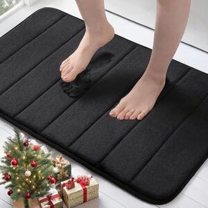 Buganda Memory Foam Soft Bath Mats Non Slip Absorbent Bathroom Rugs Rubber Back Runner Mat for Kitchen Bathroom Floors 20" x 32", Black Buganda Memory Foam Soft Bath Mats Non Slip Absorbent Bathroom Rugs Rubber Back Runner Mat for Kitchen Bathroom Floors 20" x 32", Black