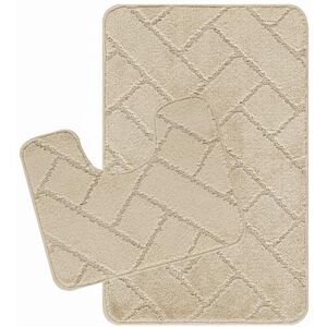 Livabliss Bath Mat Set Bathroom Mats Sets 2 Piece, Washable Non Slip Bath and Toilet Mat Set Bathroom Accessories with Absorbent Bathmat Rug, Shower and Co-ordinating Pedestal Carpet, Beige Livabliss Bath Mat Set Bathroom Mats Sets 2 Piece, Washable Non Slip Bath and Toilet Mat Set Bathroom Accessories with Absorbent Bathmat Rug, Shower and Co-ordinating Pedestal Carpet, Beige