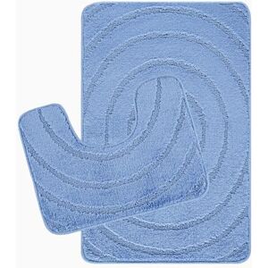 Livabliss Bath Mat Set Bathroom Mats Sets 2 Piece, Washable Non Slip Bath and Toilet Mat Set Bathroom Accessories with Absorbent Bathmat Rug, Shower and Co-ordinating Pedestal Carpet, Blue Livabliss Bath Mat Set Bathroom Mats Sets 2 Piece, Washable Non Slip Bath and Toilet Mat Set Bathroom Accessories with Absorbent Bathmat Rug, Shower and Co-ordinating Pedestal Carpet, Blue