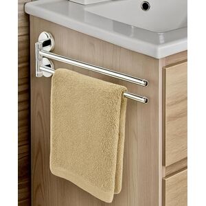 IPEA Adhesive Towel Holder for Wall or Bathroom Furniture – 2 Places – No Drilling Required – Modern Design with Double Movable Arm – Wall Towel Holder for Paste in Bathroom, Shower, Home IPEA Adhesive Towel Holder for Wall or Bathroom Furniture – 2 Places – No Drilling Required – Modern Design with Double Movable Arm – Wall Towel Holder for Paste in Bathroom, Shower, Home