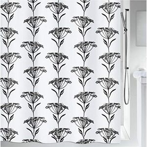 Spirella Naturesign Collection, Textile Shower Curtain, 180 x 200, 100% Polyester, Black Spirella Naturesign Collection, Textile Shower Curtain, 180 x 200, 100% Polyester, Black
