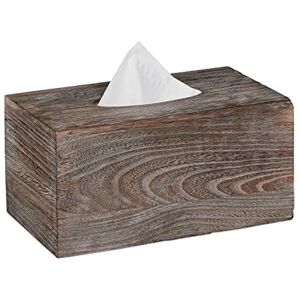 Relaxdays Shabby, Paper Tissue Box Cover with Sliding Floor, Wooden Dispenser Case, HWD: 13x26.5x14.5cm, Brown, Wood Relaxdays Shabby, Paper Tissue Box Cover with Sliding Floor, Wooden Dispenser Case, HWD: 13x26.5x14.5cm, Brown, Wood