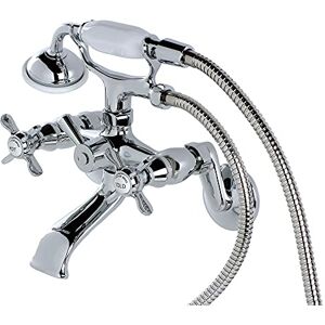 Kingston KS286C Essex 3" to 9" Adjustable Centers Wall Mount Clawfoot Tub Filler with Hand Shower, Polished Chrome Kingston KS286C Essex 3" to 9" Adjustable Centers Wall Mount Clawfoot Tub Filler with Hand Shower, Polished Chrome