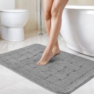 Emma Barclay Orkney Crosshatch 2 Pc Bath Set in Silver Mat 45x75cm/ Pedestal 45x45cm Emma Barclay Orkney Crosshatch 2 Pc Bath Set in Silver Mat 45x75cm/ Pedestal 45x45cm