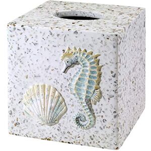 Avanti Linens Tissue Box Cover, Guest Bathroom Essentials, Sea Inspired Bathroom Decor (Coastal Terrazo Collection) Avanti Linens Tissue Box Cover, Guest Bathroom Essentials, Sea Inspired Bathroom Decor (Coastal Terrazo Collection)