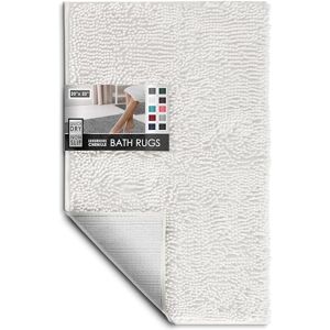 Hearth & Harbor Bathroom Rugs, Chenille Bath Mat Machine Washable Bath Mats for Bathroom Non-Slip Backing Rubber, Quick Dry Bathroom Mat, Medium White Hearth & Harbor Bathroom Rugs, Chenille Bath Mat Machine Washable Bath Mats for Bathroom Non-Slip Backing Rubber, Quick Dry Bathroom Mat, Medium White