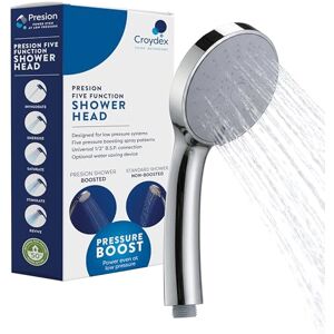 Croydex Presion Pressure Boost 5 Function Shower Handset - Chrome Croydex Presion Pressure Boost 5 Function Shower Handset - Chrome