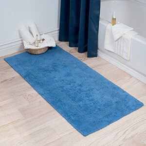 Lavish Home Bath Mat 60x24-Inch Plush Cotton Bathroom Runner Machine Washable Bath Mats for Bathroom, Kitchen, or Laundry Room (Blue) Lavish Home Bath Mat 60x24-Inch Plush Cotton Bathroom Runner Machine Washable Bath Mats for Bathroom, Kitchen, or Laundry Room (Blue)