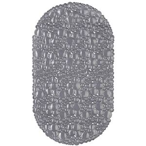 Relaxdays Anti-Slip Bath Mat, Stone-Look Design, Non-Slippery Suction Cups for Bathtub, Washable, WXD: 36 x 67 cm, Grey Relaxdays Anti-Slip Bath Mat, Stone-Look Design, Non-Slippery Suction Cups for Bathtub, Washable, WXD: 36 x 67 cm, Grey