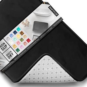 Clara Clark Bathroom Rugs, Velvet Memory Foam Bath Mat, Non-Slip, Machine Washable Bath Rugs Dries Quickly, Ultra Soft Plush Bath Mats for Bathroom, 17 x 24, Black Clara Clark Bathroom Rugs, Velvet Memory Foam Bath Mat, Non-Slip, Machine Washable Bath Rugs Dries Quickly, Ultra Soft Plush Bath Mats for Bathroom, 17 x 24, Black