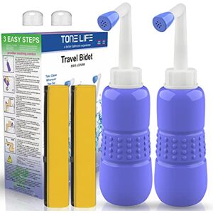 TONELIFE 2PCS-Pack Portable Bidet for Toilet 450ml Travel Bidet 15oz Handheld Personal Bidet Empty Bottle Childbirth Cleaner -for Outdoor,Camping,Travling,Driver,Personal Hygiene -with Storage Bag TONELIFE 2PCS-Pack Portable Bidet for Toilet 450ml Travel Bidet 15oz Handheld Personal Bidet Empty Bottle Childbirth Cleaner -for Outdoor,Camping,Travling,Driver,Personal Hygiene -with Storage Bag