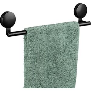 WENKO Static-Loc® Plus Bath Towel Rail Pavia Black 40 cm Length WENKO Static-Loc® Plus Bath Towel Rail Pavia Black 40 cm Length