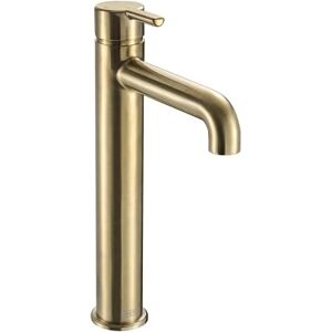 Bristan Altum Tall Basin Mixer Tap with Eco Start Technology, Deck Mounted Bathroom Tap, Brushed Brass Finish Bristan Altum Tall Basin Mixer Tap with Eco Start Technology, Deck Mounted Bathroom Tap, Brushed Brass Finish