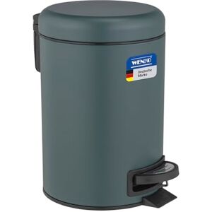 WENKO Leman pedal bin, 3 liters, with removable insert, painted steel, 17 x 25 x 22.5 cm, dark green WENKO Leman pedal bin, 3 liters, with removable insert, painted steel, 17 x 25 x 22.5 cm, dark green