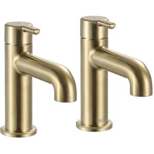 Bristan Altum Basin Taps with Water-Saving Feature, Deck Mounted Bathroom Tap, Brushed Brass Finish Bristan Altum Basin Taps with Water-Saving Feature, Deck Mounted Bathroom Tap, Brushed Brass Finish