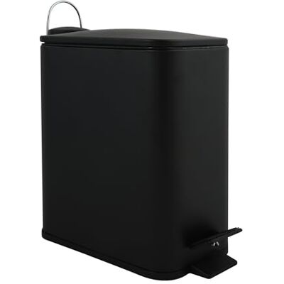 Spirella SP2495 Erik Trash Can, Plastic, Black Spirella SP2495 Erik Trash Can, Plastic, Black