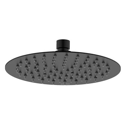 Bristan 200mm Round Fixed Slimline Rainfall Shower Head, Stainless Steel Construction, Easy Clean Nozzles, Black Finish Bristan 200mm Round Fixed Slimline Rainfall Shower Head, Stainless Steel Construction, Easy Clean Nozzles, Black Finish