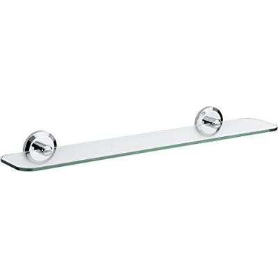 Bristan Solo Glass Shelf - Chrome Plated - Bathroom & Kitchen Bristan Solo Glass Shelf - Chrome Plated - Bathroom & Kitchen