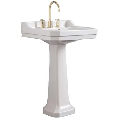 Kx9Lb8d Freestanding Wash Basin Bathroom Pedestal Sink with Overflow, Ceramic Glossy White Basin Kx9Lb8d Freestanding Wash Basin Bathroom Pedestal Sink with Overflow, Ceramic Glossy White Basin