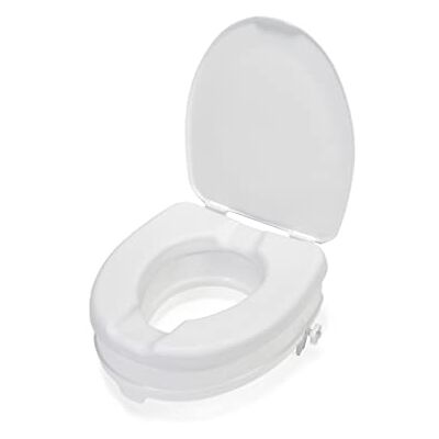 Croydex - Raised Toilet Seat With Lid - 10cm - Toilet Seat Croydex - Raised Toilet Seat With Lid - 10cm - Toilet Seat